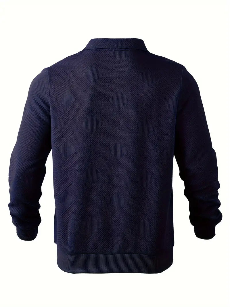 Oscar™ | Vintage-inspirierter Zip-Pullover mit Geometrischem Design