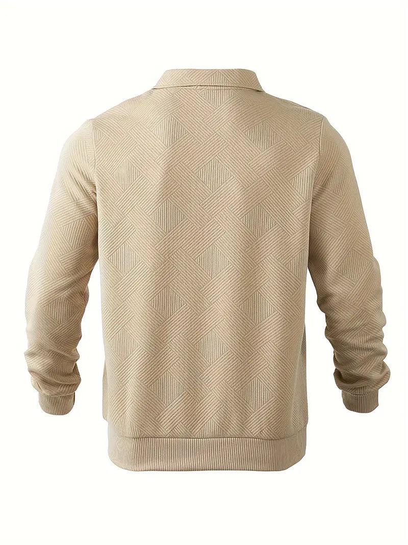 Oscar™ | Vintage-inspirierter Zip-Pullover mit Geometrischem Design